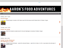 Tablet Screenshot of foodreviews.aaronwakamatsu.com